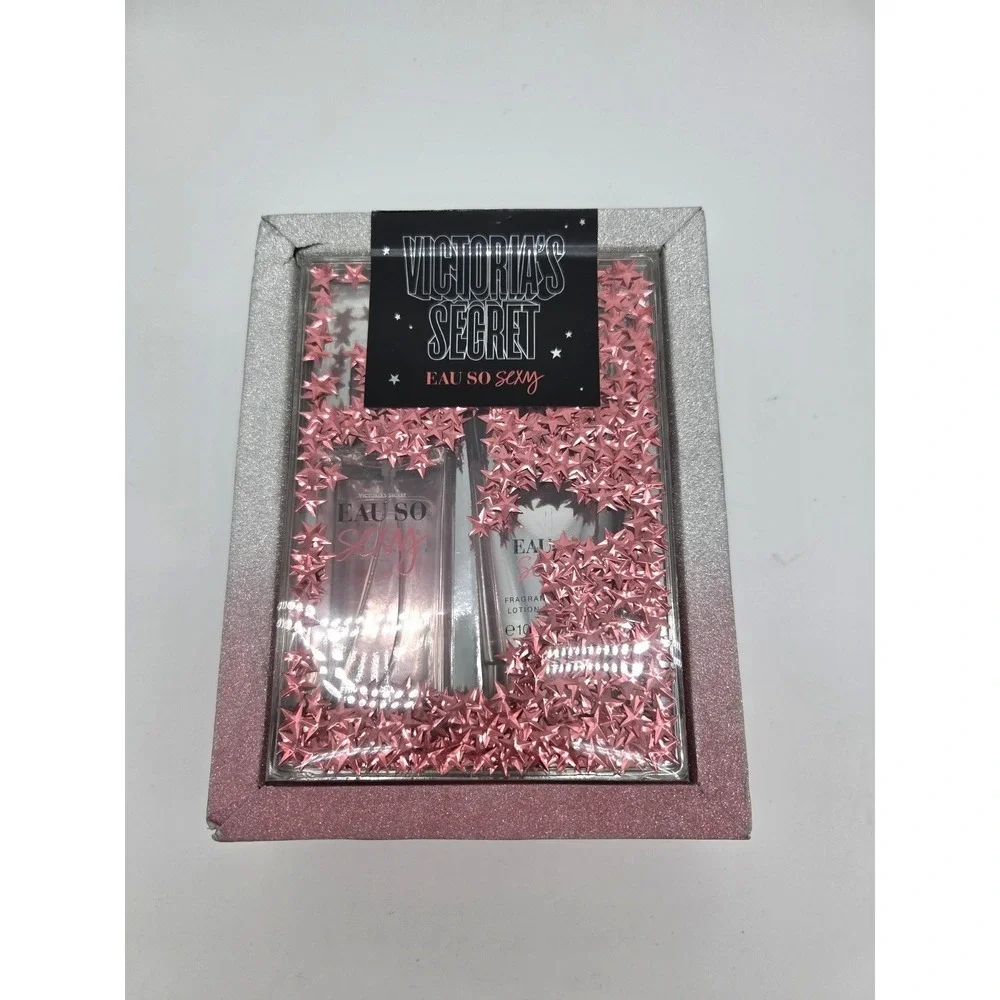 Victoria's Secret EAU‎ SO SEXY Fragrance Mist and Lotion Gift Set PINK Stars